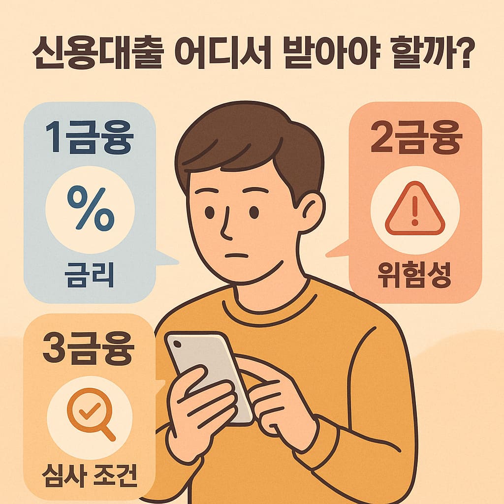 신용대출 어디서 받아야 할까 고민하는 2030 청년