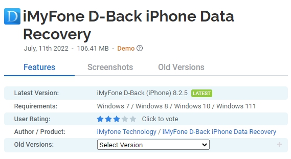 iMyFone-D-Back-iPhone-Data-Recovery