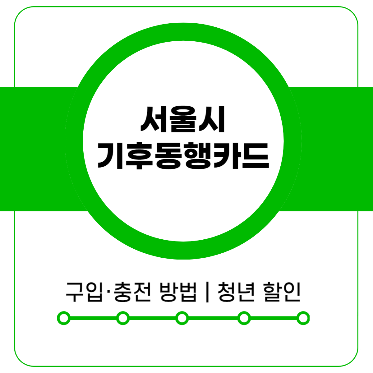 서울시 기후동행카드 구입 방법, 충전방법, 환불 방법, 청년 할인 방식