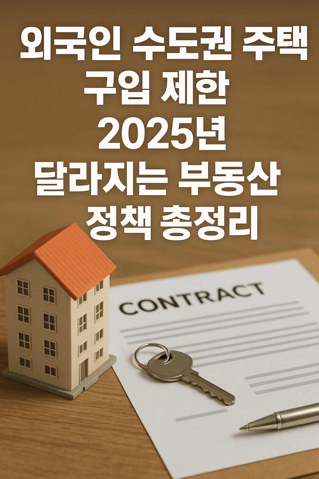 외국인 수도권 주택 구입 제한, 2025년 8월부터 달라지는 부동산 규제