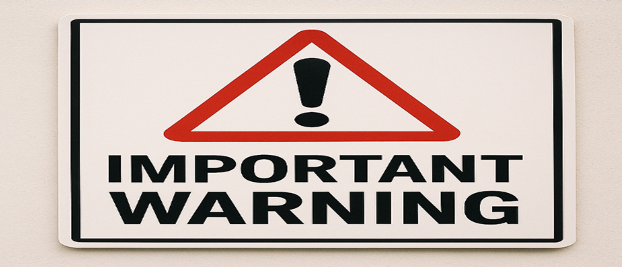 중요한 주의사항 3가지