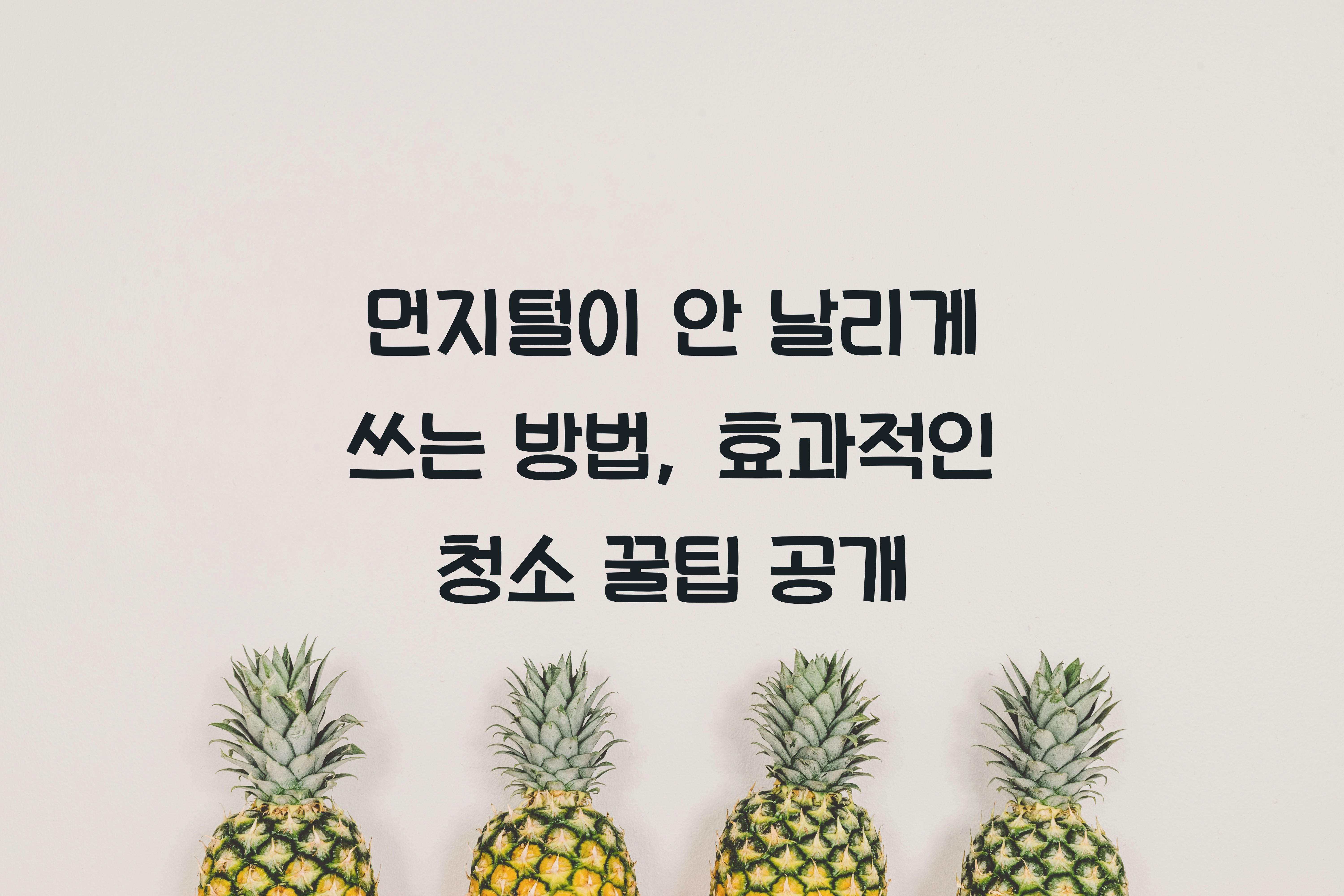 먼지털이 안 날리게 쓰는 방법
