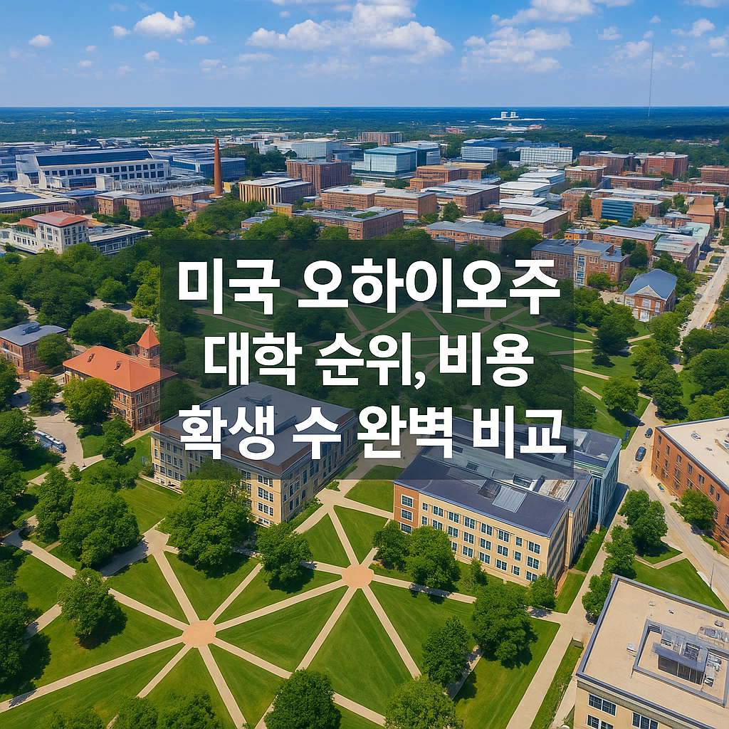 미국 대학 순위-오하이오주 대학 순위, 비용, 학생 수 완벽 비교 이미지