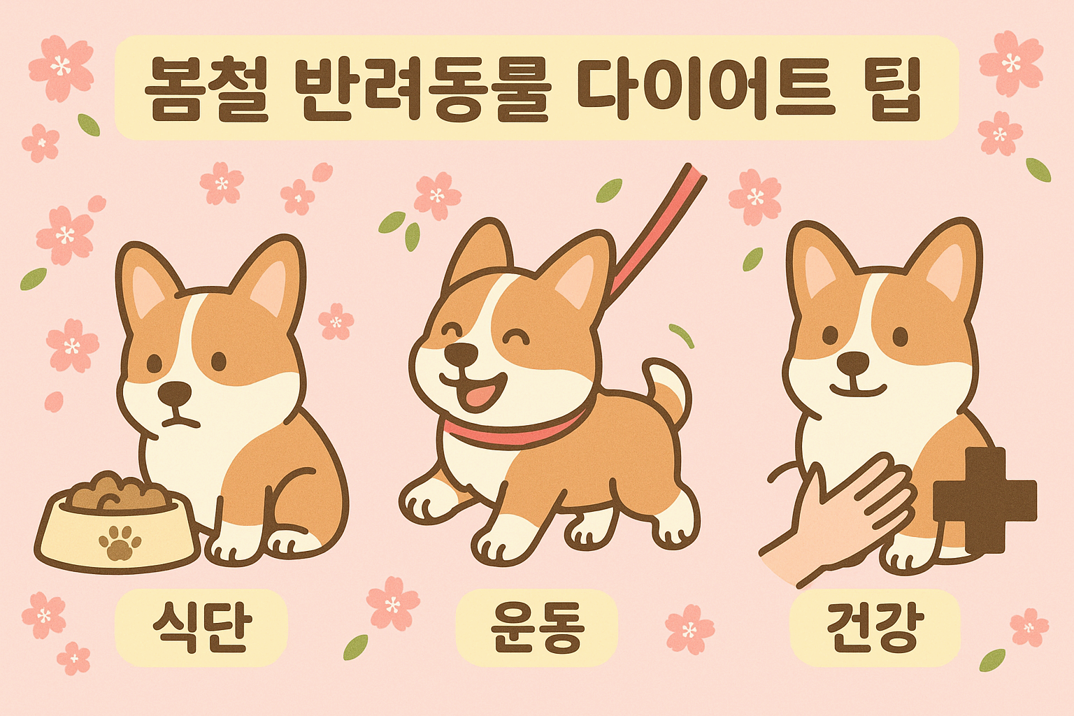 봄철 반려동물 다이어트 팁(식단, 운동, 건강)