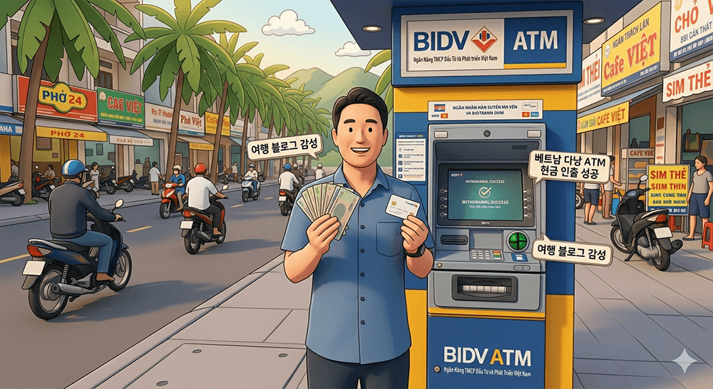 BIDV ATM에서 수수료 없이 현금 뽑는 법