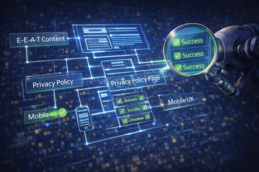 구글 로봇의 시각에서 분석한 신뢰성 높은 블로그의 구조적 요소 도해