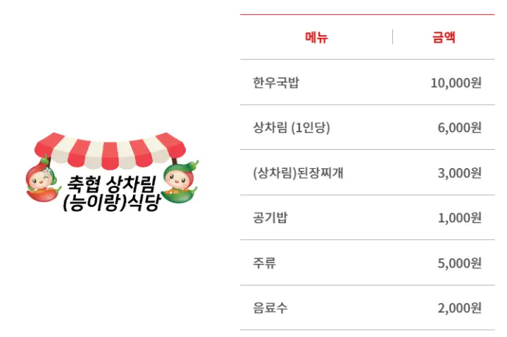 괴산고추축제 먹거리