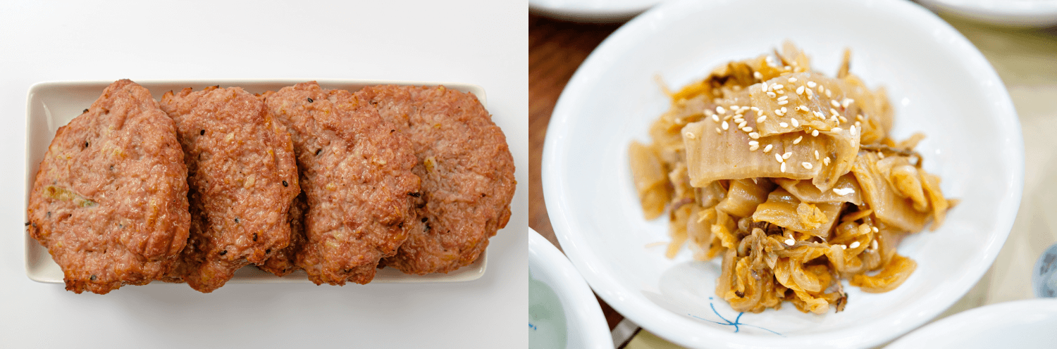 떡갈비와 묵은지 조림 사진