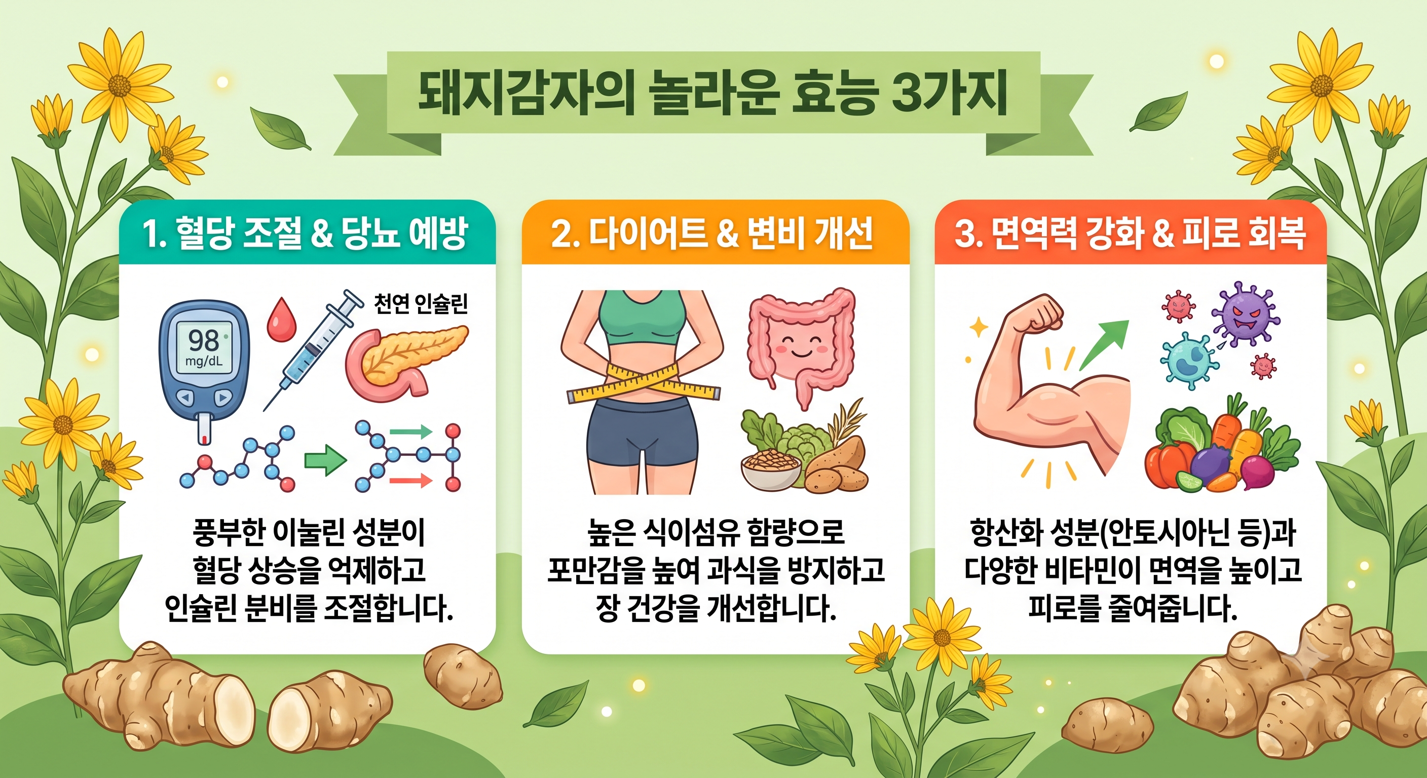 돼지감자의 효능 3가지