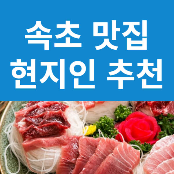 속초 맛집 추천 베스트10