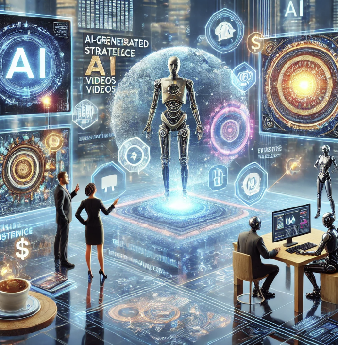 생성형 AI를 활용한 기업 비즈니스를 형상화한 사진