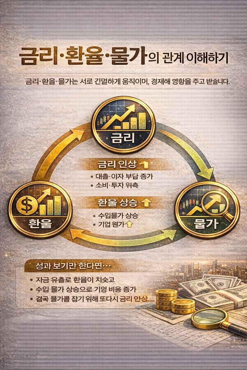 금리&middot;환율&middot;물가의 관계 이해하기