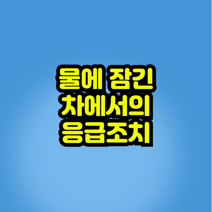 침수차 응급조치
