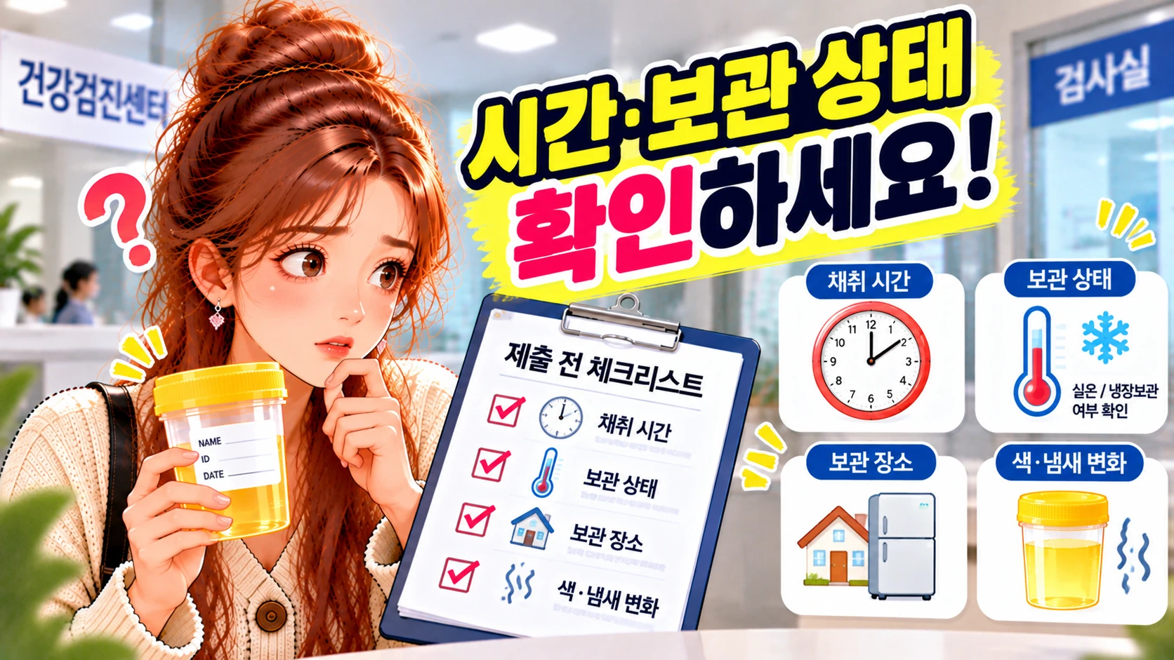 건강검진-소변검사-시간보관상태-확인