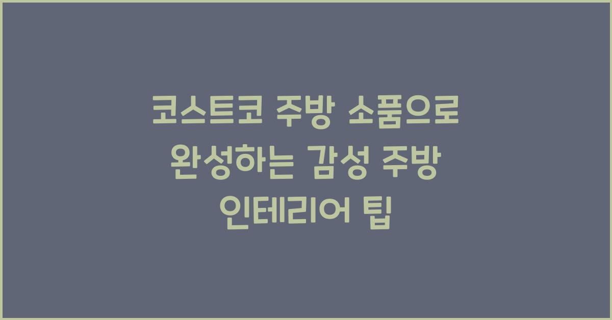 코스트코 주방 소품
