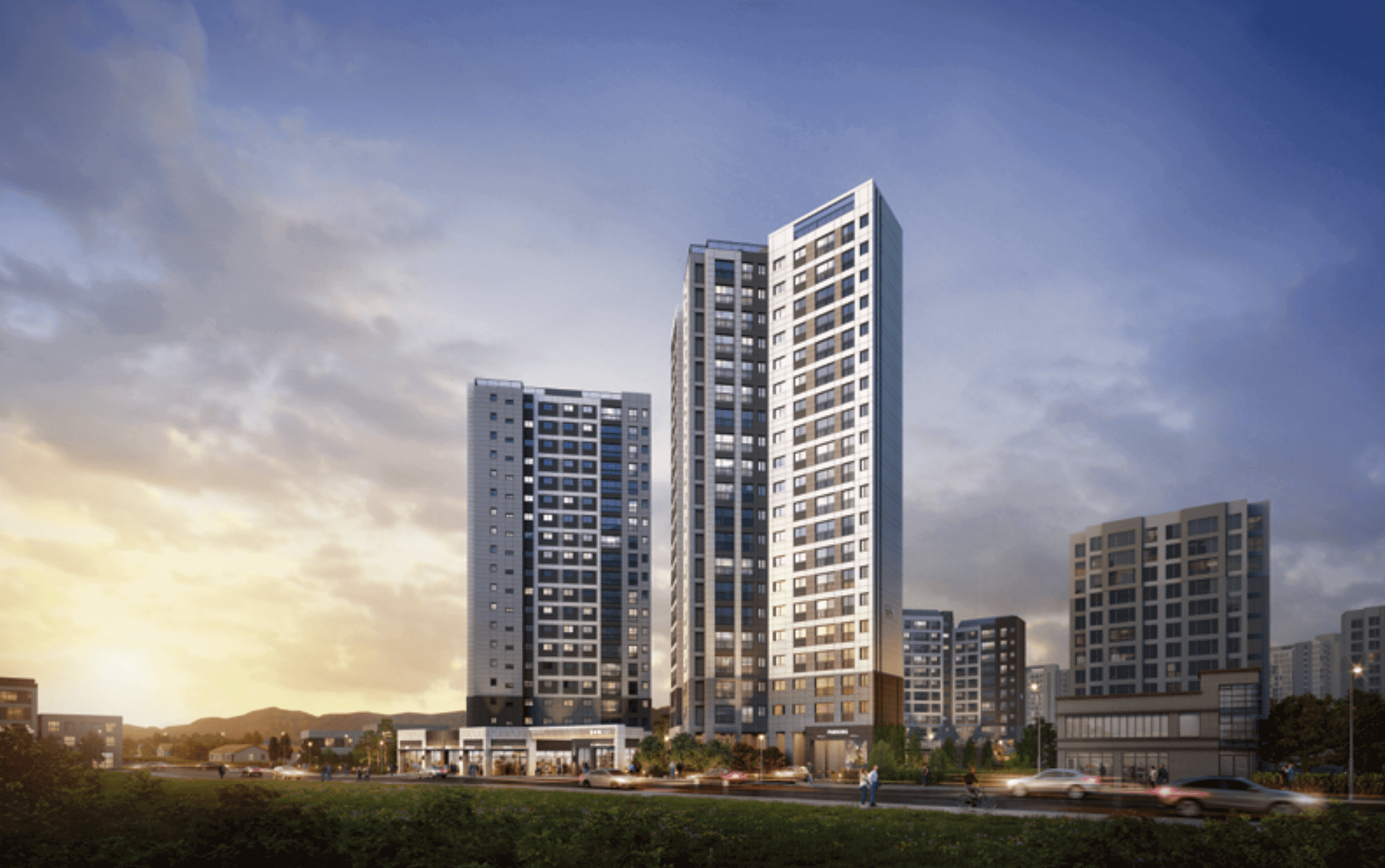 왕길역 금호어울림 에듀그린 조감도