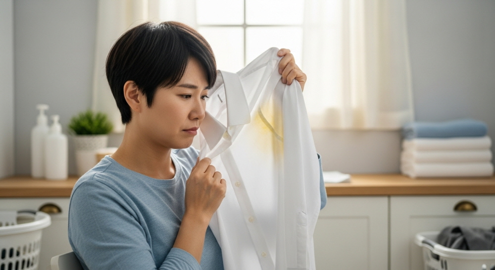 흰옷 누런때 지우기