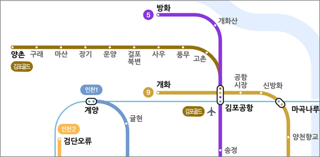 김포골드라인 노선도
