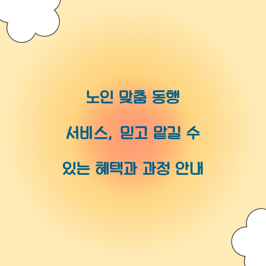 노인 맞춤 동행