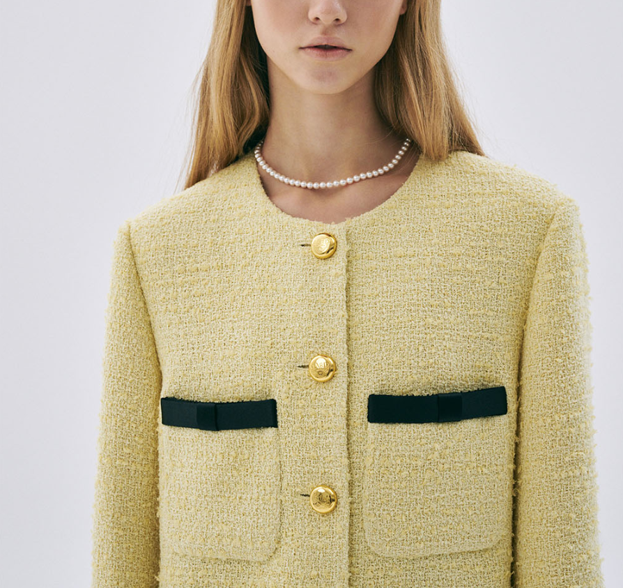 화려한 날들 박정연 박영라 (32회) 마르디 메크르디 옐로우 트위드 자켓 착용