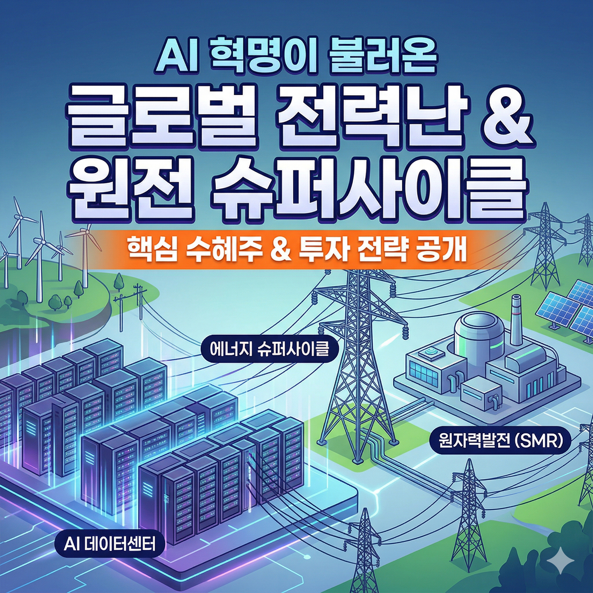 전 세계적 AI 전력난과 에너지 인프라 (원전전력망) 슈퍼사이클