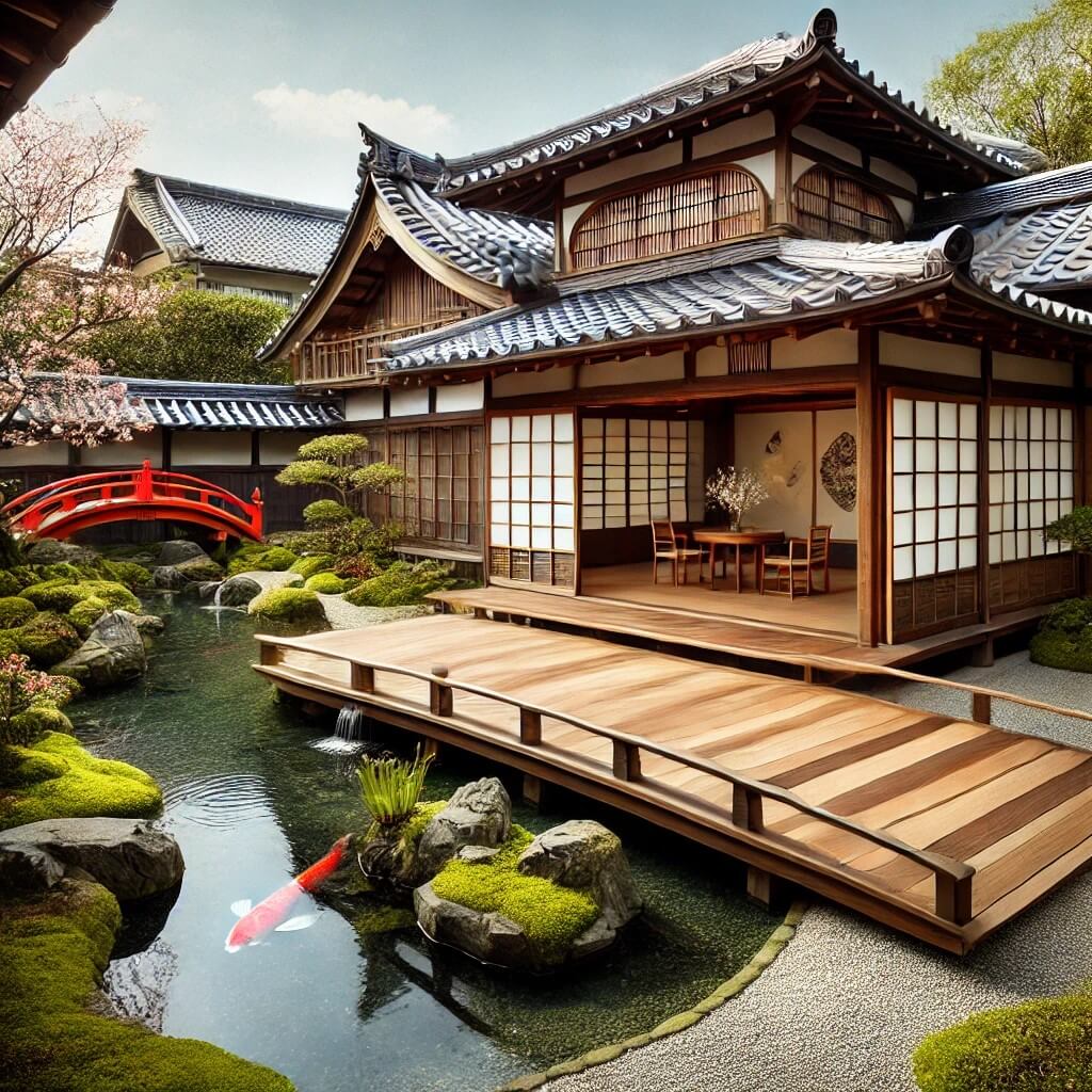 일본 전통 목조 건축 관련 사진