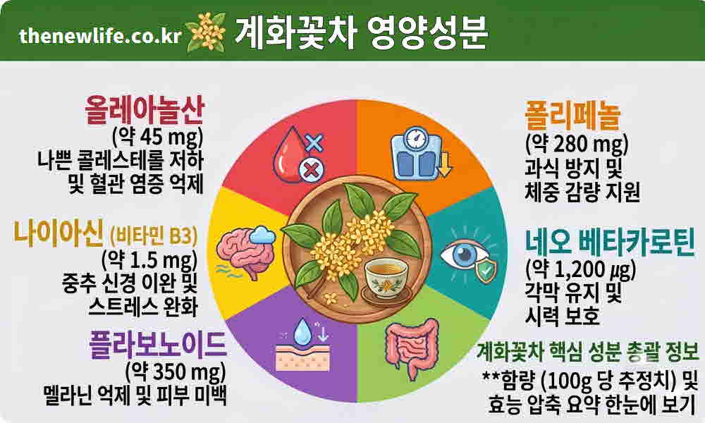 계화꽃차 효능 영양성분