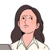 볼이 붉어진 여성 이미지.