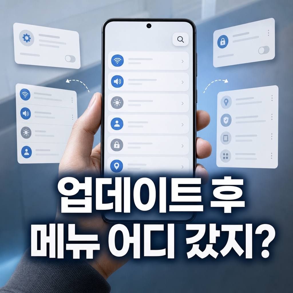 갤럭시 업데이트 후 예전 메뉴 위치 찾는 법