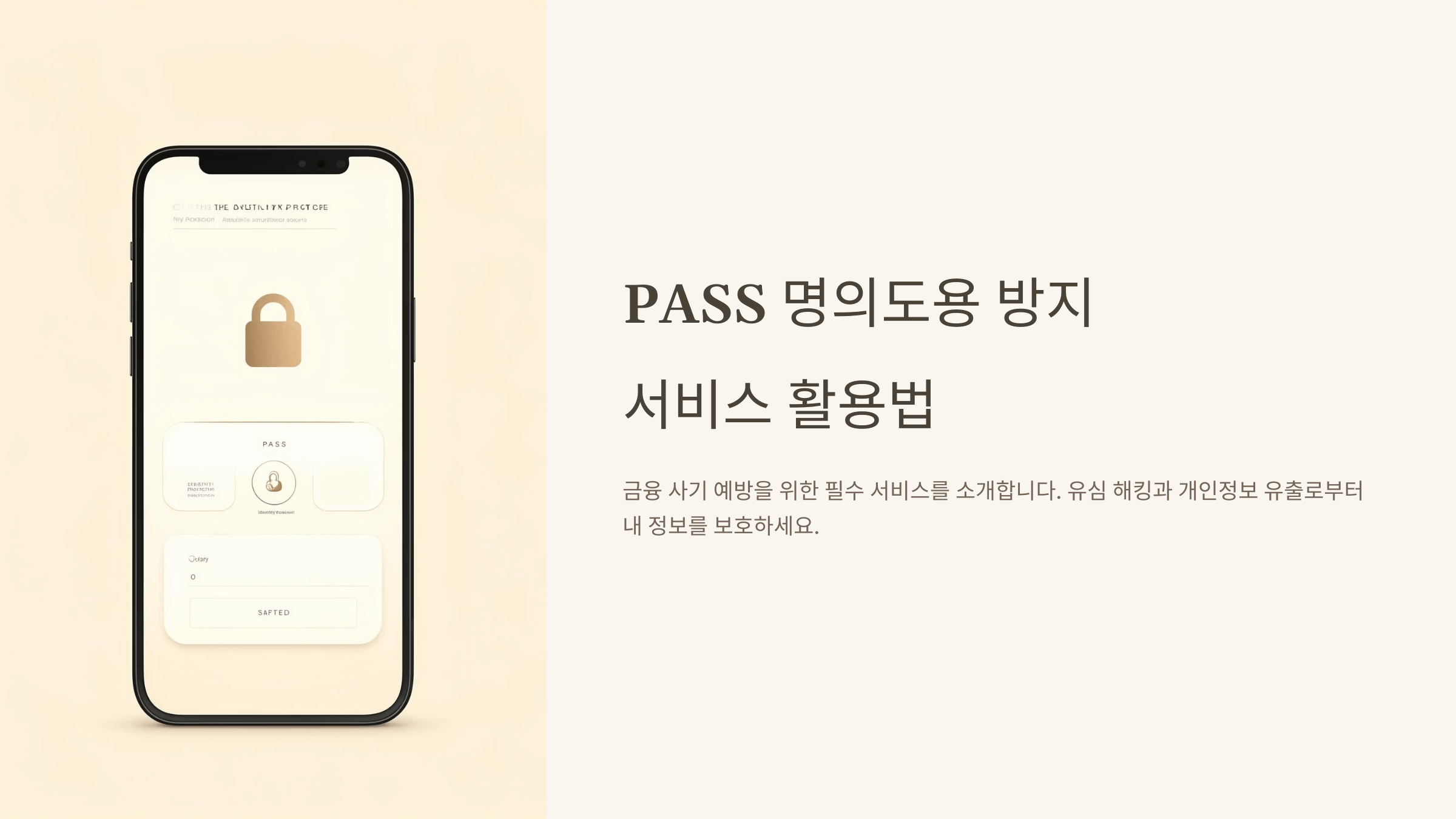 PASS 명의도용방지 서비스 활용법