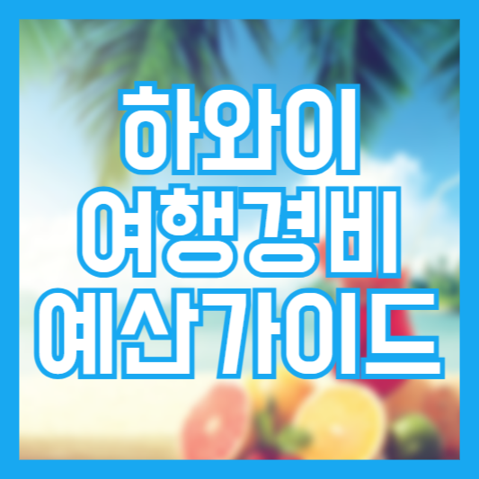 하와이 여행 경비 예산 비용 가이드가 궁금하다면!?