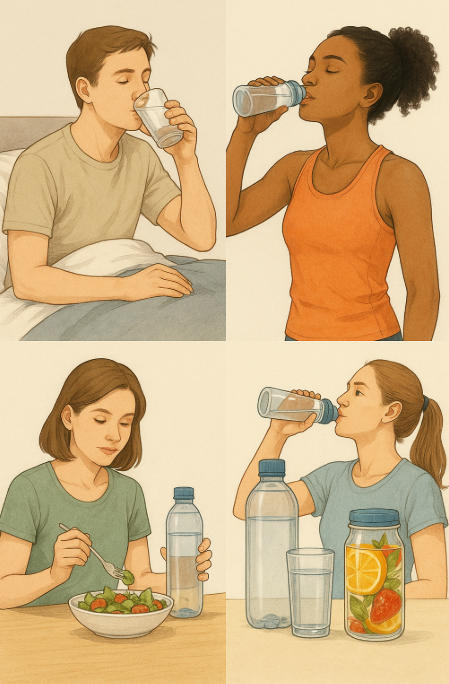 하루 물 섭취량의 중요성과 실천 팁: 수분이 만드는 건강한 하루