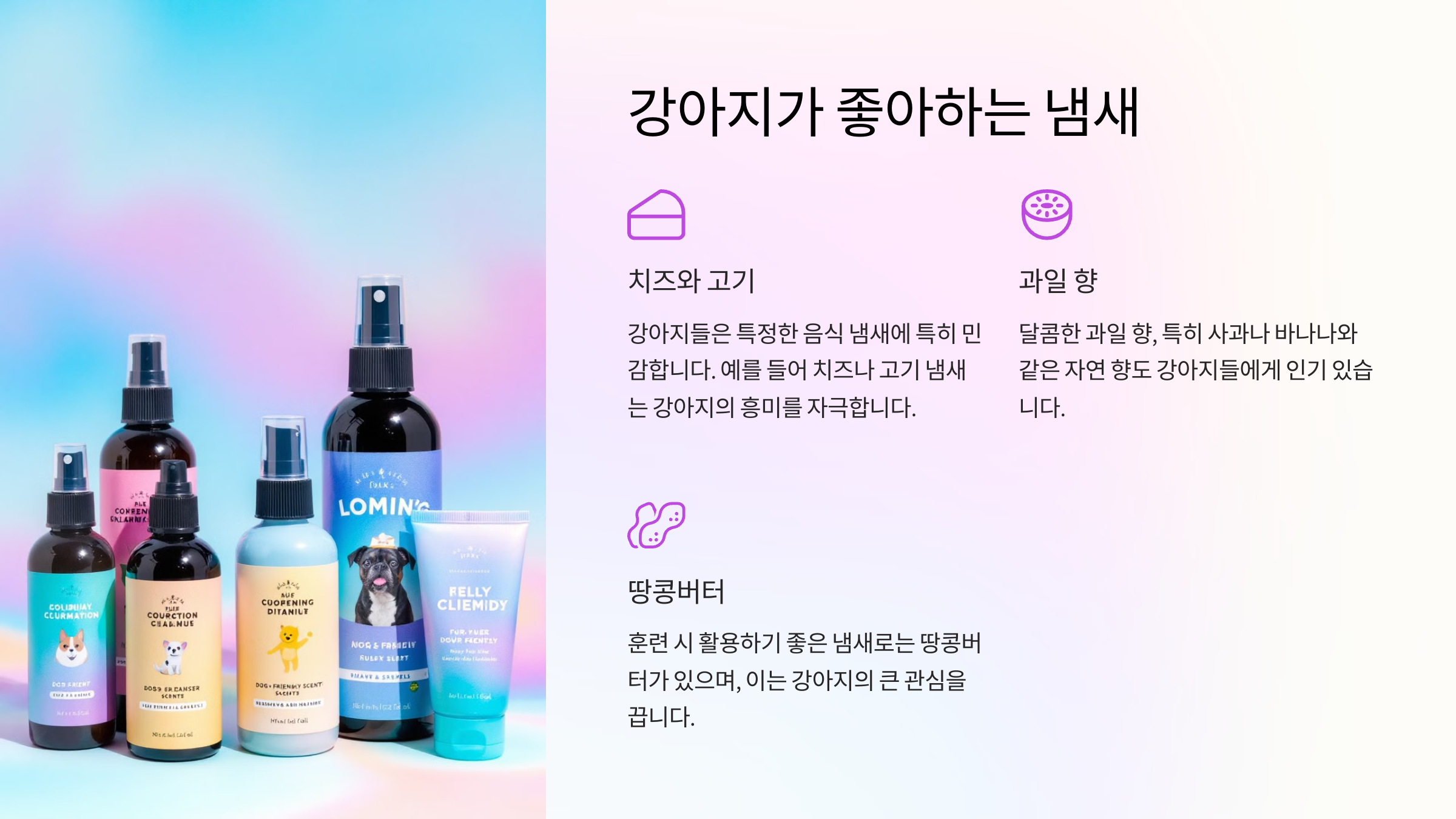 강아지가 좋아하는 냄새