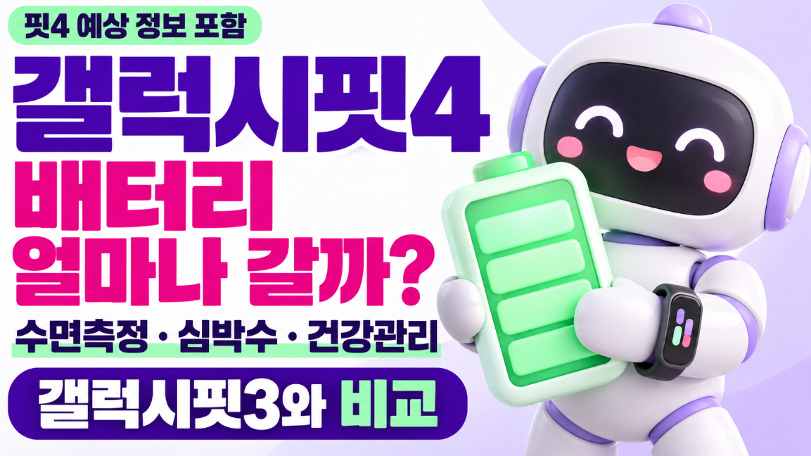 갤럭시핏4 배터리 얼마나 갈까? 수면측정&middot;심박수&middot;건강관리 기능, 핏3와 비교