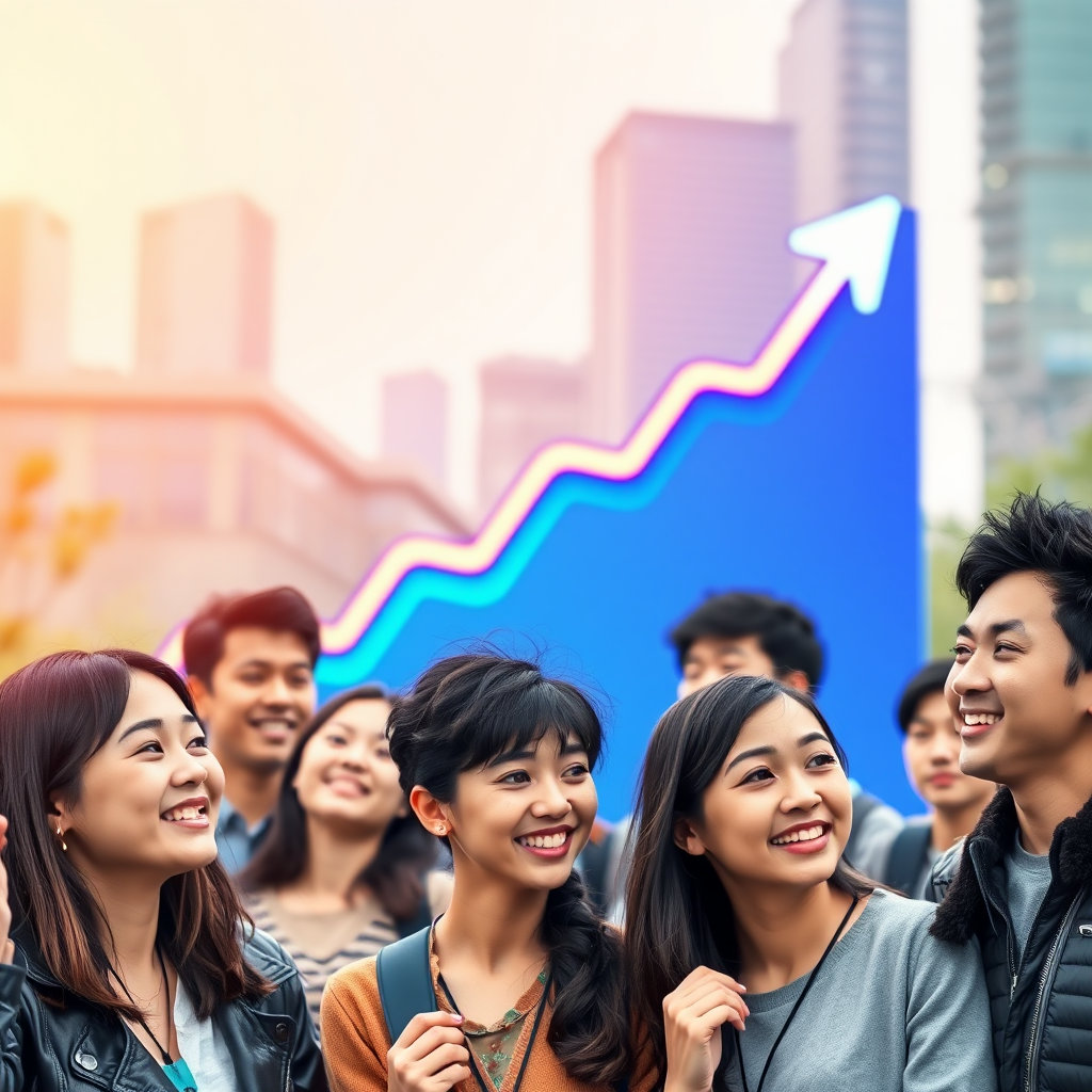 상승하는 그래프나, 밝아지는 청년들의 표정을 통해 청년수당이 실제적인 성과를 내고 있음을 보여줍니다. 서울시 청년수당을 받은 청년의 취업·창업률이 41%로 실업급여 수급자의 재취업률보다 높다는 연구 결과도 있습니다. 이는 정책의 효과성을 직관적으로 전달합니다.