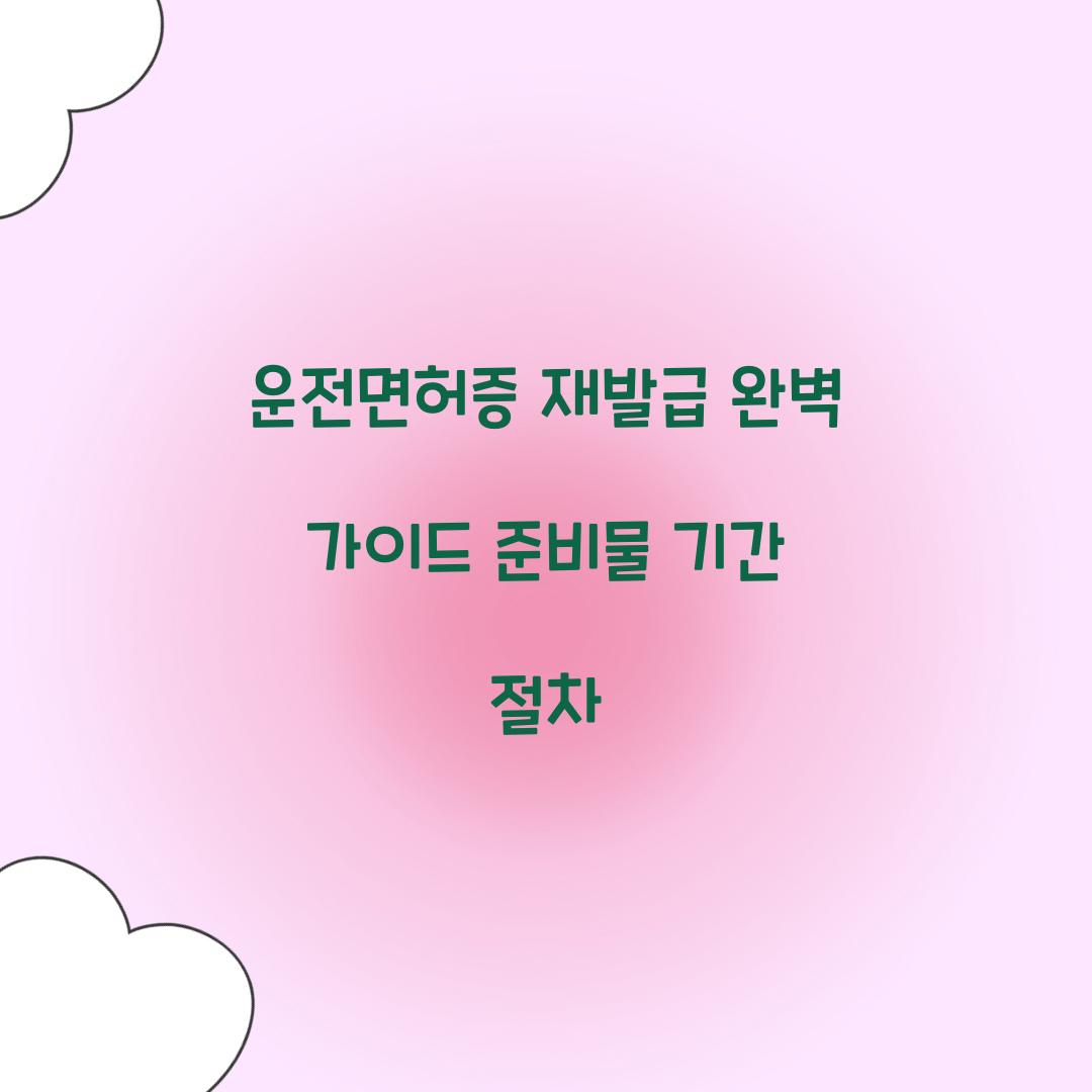 운전면허증 재발급