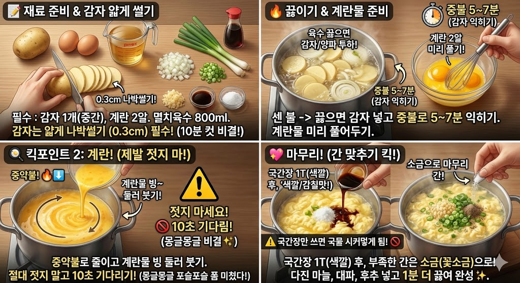 계란감자국 황금레시피
