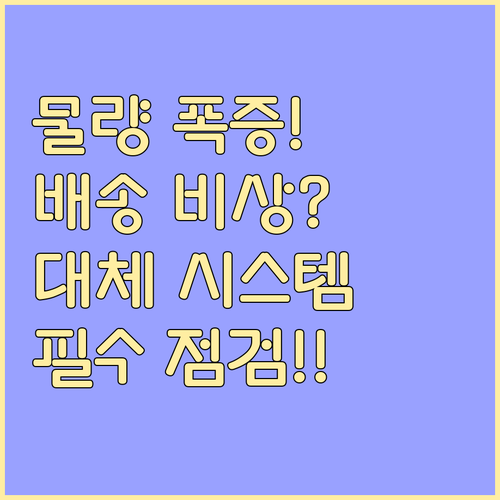 연말 물량 폭증 대비 대체 발송 시스..