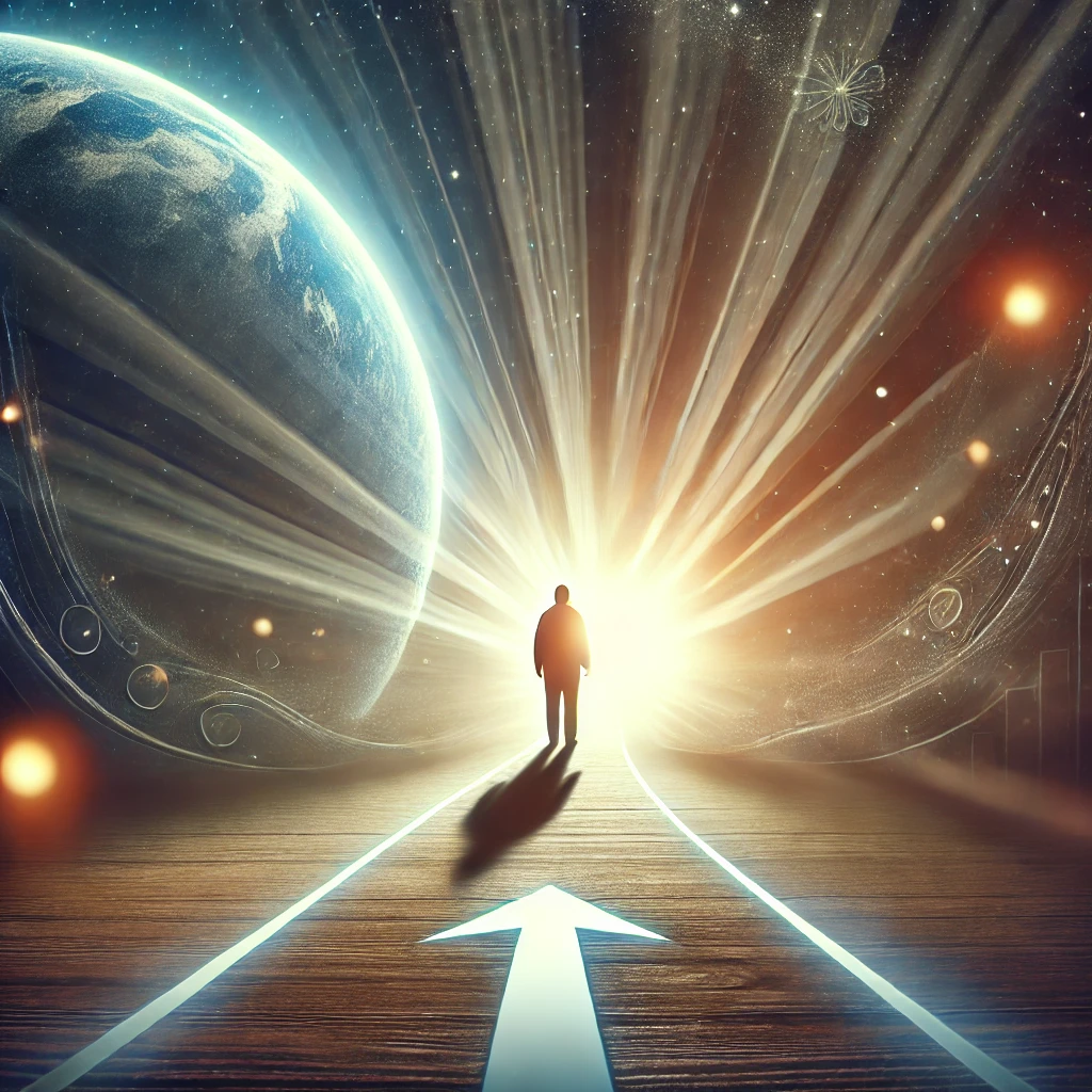 회복의 여정 빛을향해 걸어가는 모습