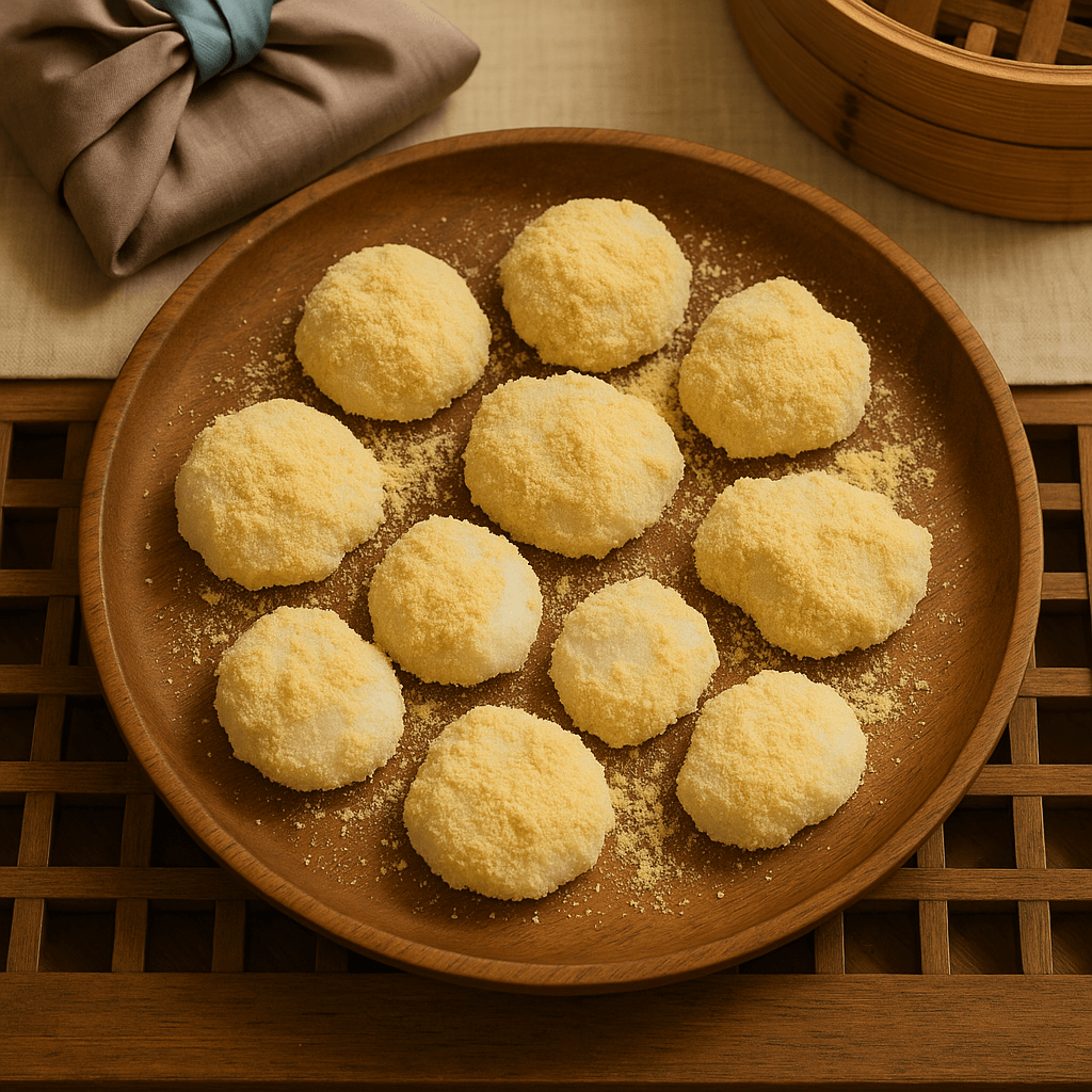 강원도 정선 산골의 콩가루 물결떡