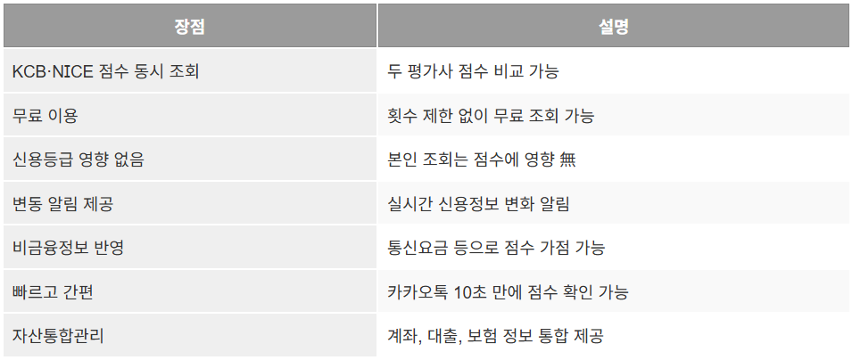 카카오페이 무료 신용조회 방법