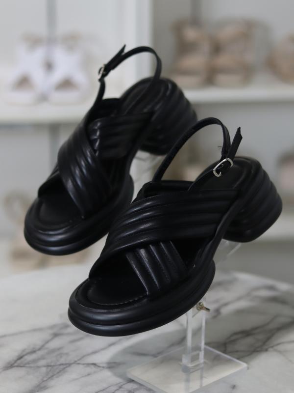 바이로쏘 크로스 청키힐 캐주얼 스트랩샌들 BY 23S10595BA2W