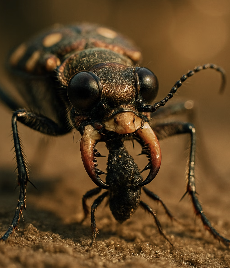 숨 막히는 사냥꾼, 강력한 큰 턱