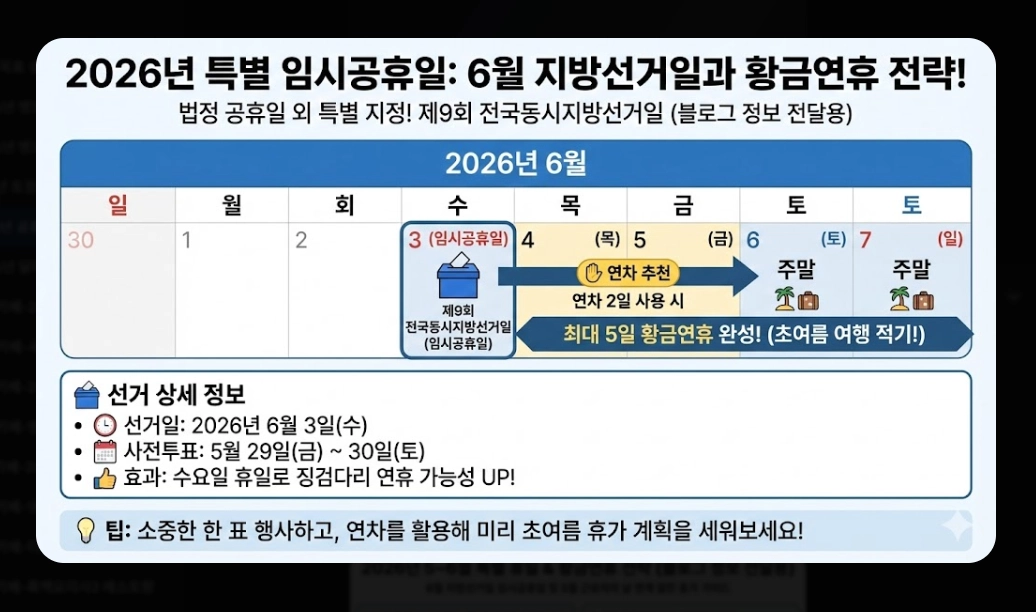 2026년 공휴일 총정리 대체공휴일 완벽 분석