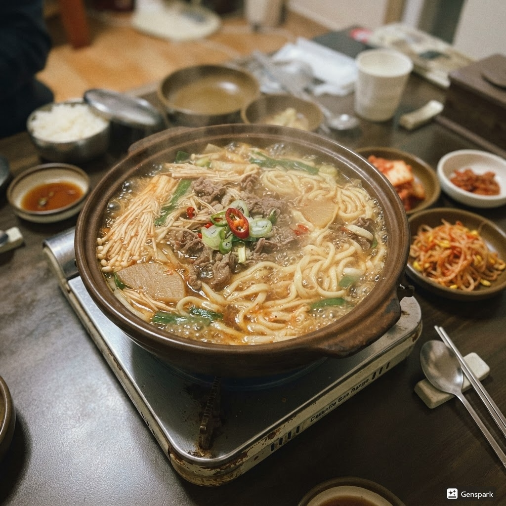 [자취생 간단 요리]원팟 소고기 샤브샤브 칼국수 (육수 순서, 기름 제거, 간 맞추기)