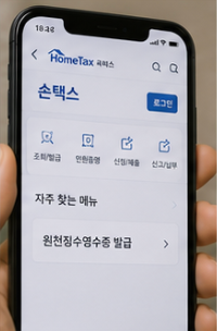 원천징수영수증 인터넷 발급방법