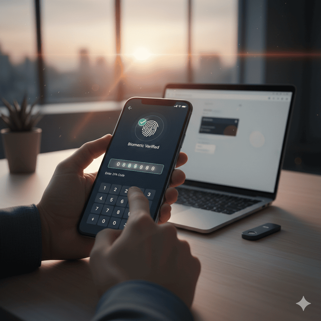 생체인식 다중인증 보안 설정 화면