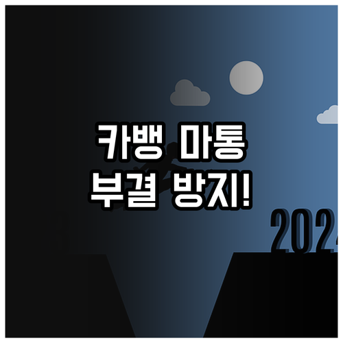 직장인 카카오뱅크 마이너스통장 개설 ..