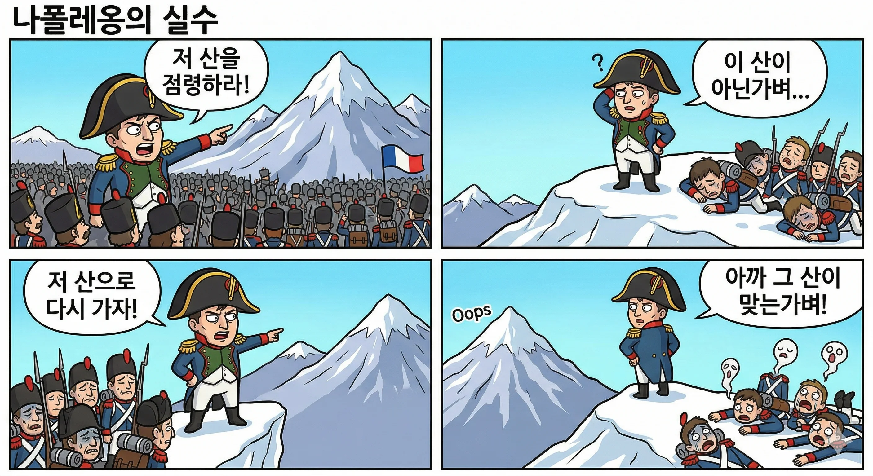 이 산이 아닌가벼 유래와 4컷 만화, 제미나이 이미지