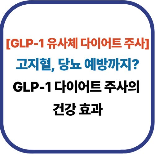 GLP-1 유사체 다이어트 주사
